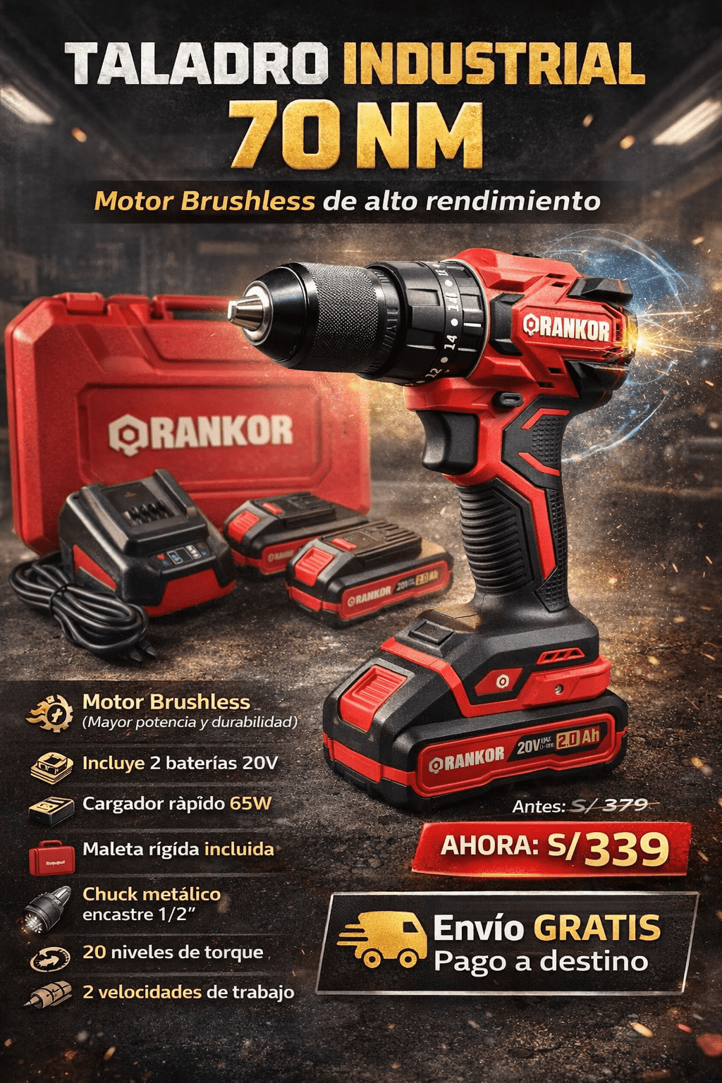 TALADRO INDUSTRIAL 70 NM