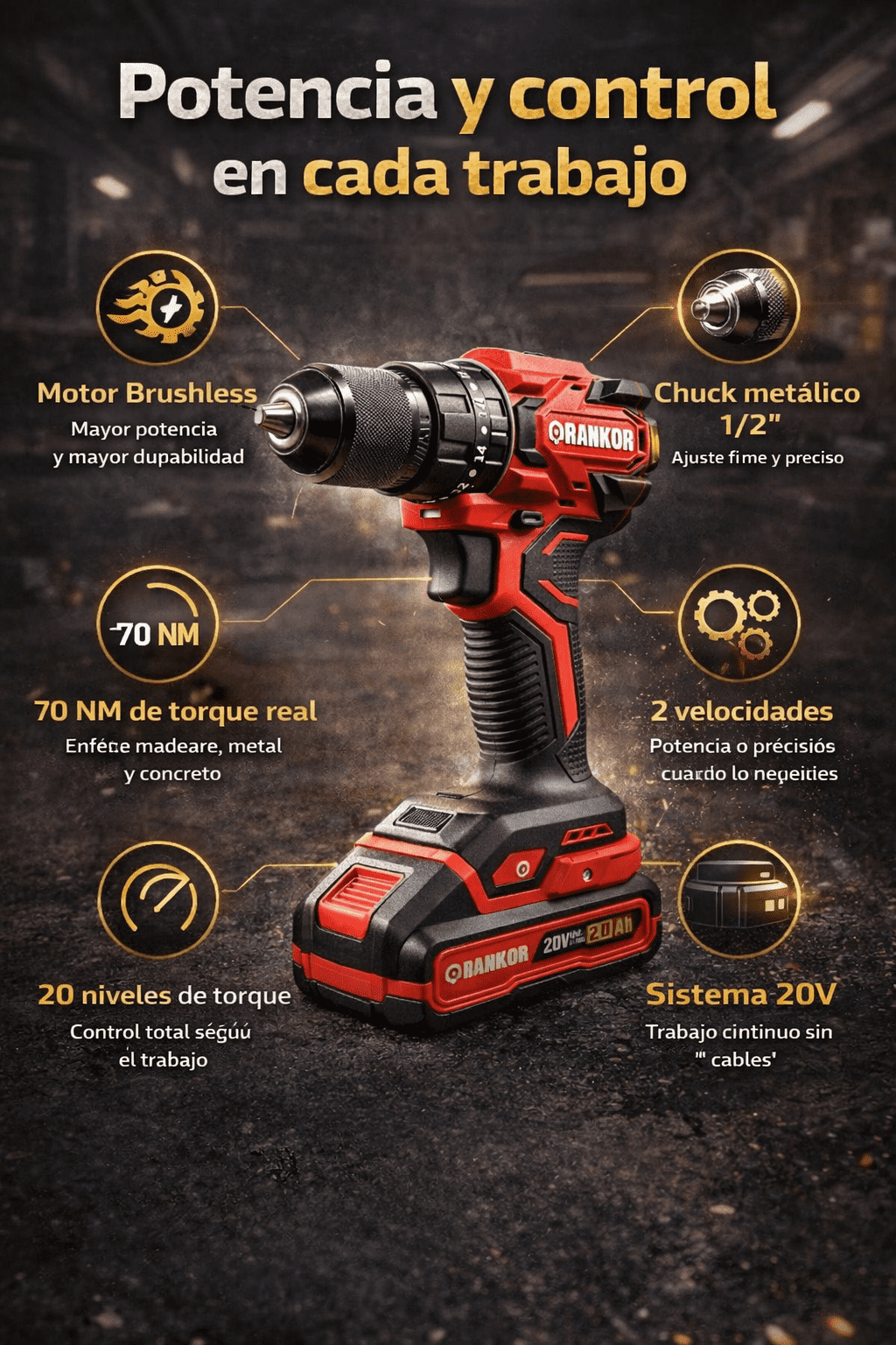 TALADRO INDUSTRIAL 70 NM