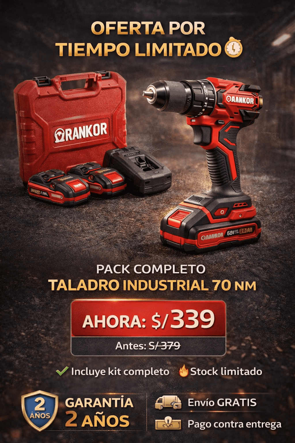TALADRO INDUSTRIAL 70 NM