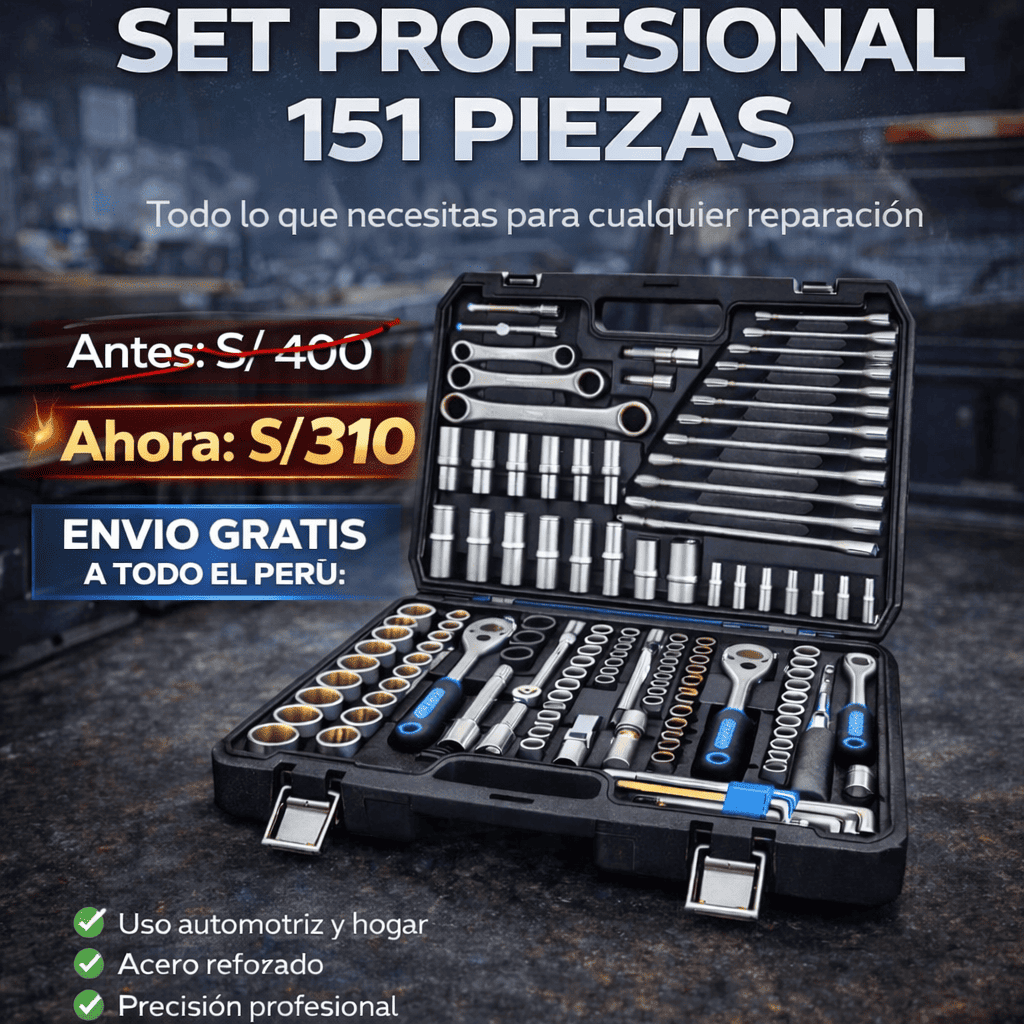 SET PROFESIONAL 151 PIEZAS